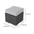 Benjara Outdoor Ottoman- 16