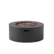 Benjara Outdoor Fire Pit- 40-000 BTUs Cutout Handles- Round Dark Gray Iron