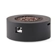 Benjara Outdoor Fire Pit- 40-000 BTUs Cutout Handles- Round Dark Gray Iron