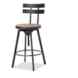 Benjara Swivel Barstool Chair- Adjustable 26-32
