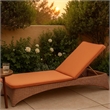 Benjara Pina Cushion for Outdoor Chaise Lounger- Waterproof Orange- 79 Inch