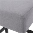 Benjara Seya Counter Stool Set of 2- Gray Waterproof Cushioned Seat- Black
