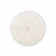 Benjara Ottoman- Button Tufted Beige Fabric- Plush Round Shape 28 Inch