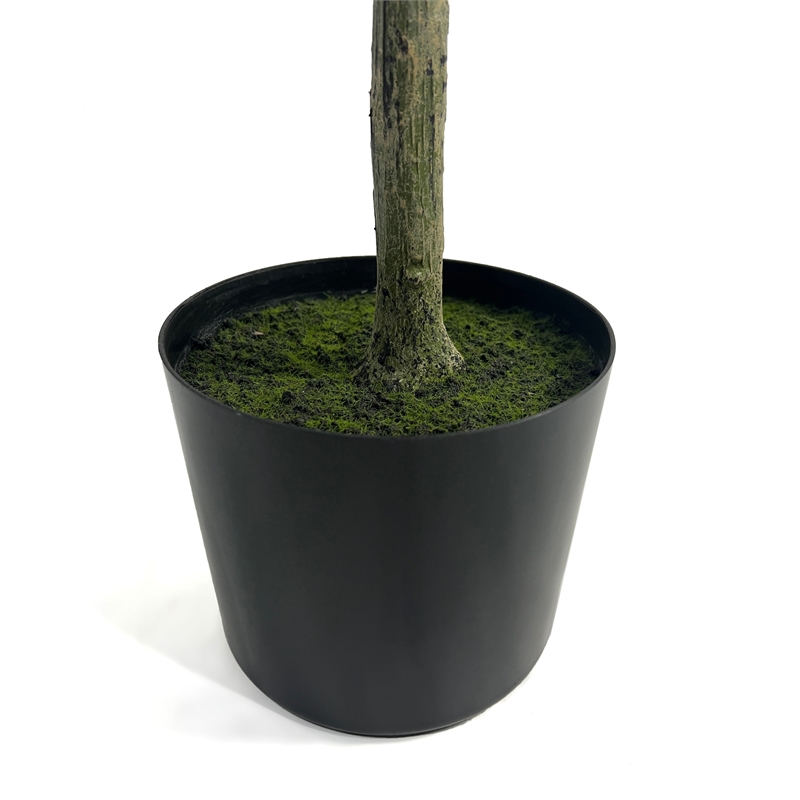 Benjara Vina Artificial Olive Tree- Realistic Green Silk Leaves- 71 Inch
