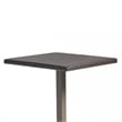 Benjara Outdoor Square Bar Table- Brown Multi Rattan- Metal Frame