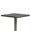 Benjara Outdoor Square Bar Table- Brown Multi Rattan- Metal Frame