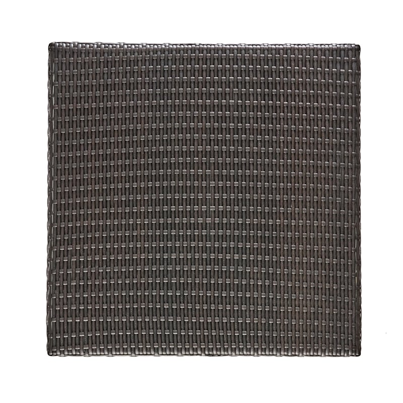 Benjara Outdoor Square Bar Table- Brown Multi Rattan- Metal Frame