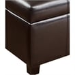 Benjara Oreo Storage Ottoman- Tufted Dark Brown Faux Leather- 31