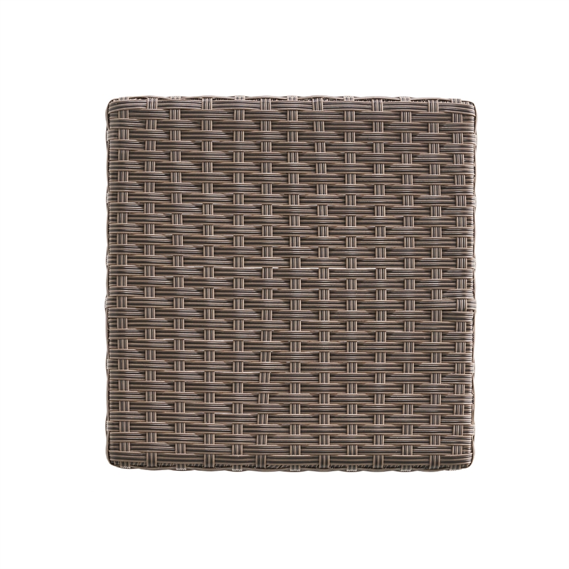Benjara Outdoor Barstool Set of 2- Industrial Style Dark Brown Rattan Woven