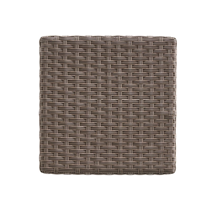 Benjara Outdoor Barstool Set of 2- Industrial Style Dark Brown Rattan Woven