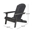 Benjara Libo Outdoor Adirondack Chair- Gray Acacia Wood Frame- Slat Panels