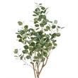 Benjara Zylo Faux Tree Eucolites Plant- 59 Inch- Green Polyester