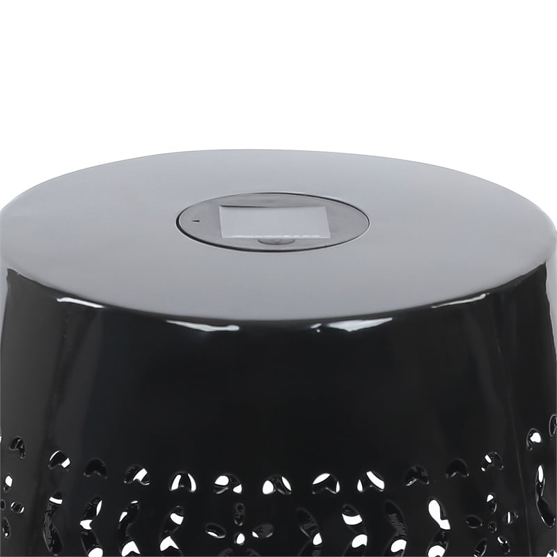Benjara Sola Side Table- Solar Powered Light- 18