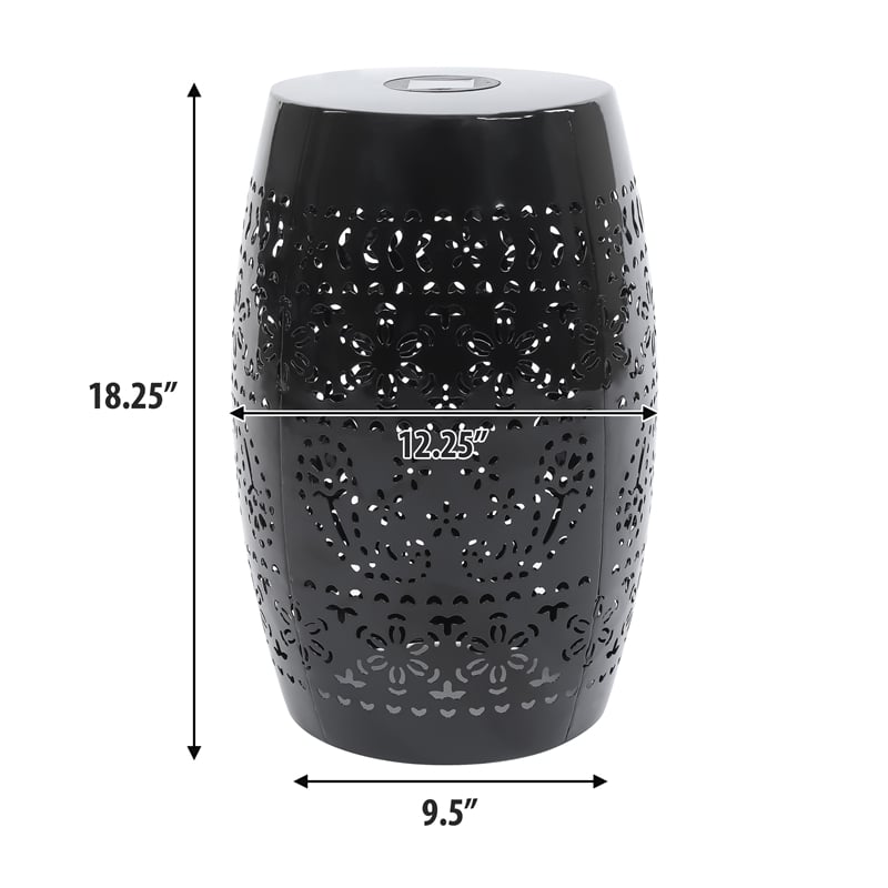 Benjara Sola Side Table- Solar Powered Light- 18
