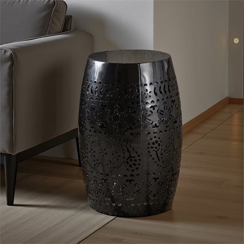 Benjara Sola Side Table- Solar Powered Light- 18