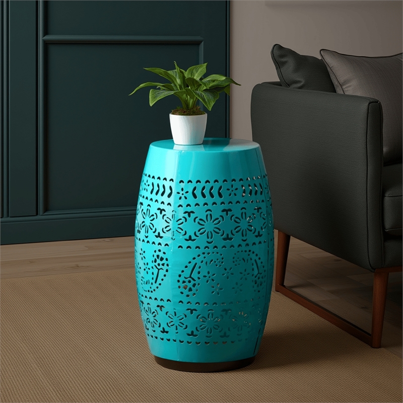 Benjara Sola Side Table- Solar Powered Light- 18