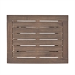 Benjara Bang Outdoor Accent Table- 19 Inch- Gray Acacia Wood Slatted Top