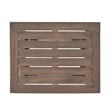Benjara Bang Outdoor Accent Table- 19 Inch- Gray Acacia Wood Slatted Top