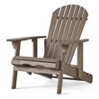Benjara Libo Outdoor Recliner Adirondack Chair- Slatted Gray Acacia Wood
