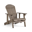 Benjara Libo Outdoor Recliner Adirondack Chair- Slatted Gray Acacia Wood