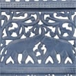Benjara Jumbo 4 Panel Folding Room Divider Screen- Antique Blue Mango Wood