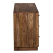 Benjara Tao 6 Drawers Dresser- Mango Wood- Walnut Finish- 60