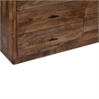 Benjara Tao 6 Drawers Dresser- Mango Wood- Walnut Finish- 60