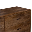 Benjara Tao 6 Drawers Dresser- Mango Wood- Walnut Finish- 60