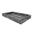 Benjara Myla Decorative Marble Tray- Subtle Gray Scalloped Edges- 14 Inch