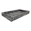 Benjara Myla Decorative Marble Tray- Subtle Gray Scalloped Edges- 14 Inch