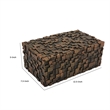 Benjara Lissa Decorative Storage Box- Brown Textured Resin Finish- 13 Inch