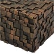 Benjara Lissa Decorative Storage Box- Brown Textured Resin Finish- 13 Inch