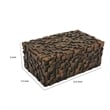 Benjara Lissa Decorative Storage Box- Brown Textured Resin Finish- 13 Inch