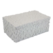 Benjara Lissa Decorative Storage Box- Matte White Textured Resin- 13 Inch