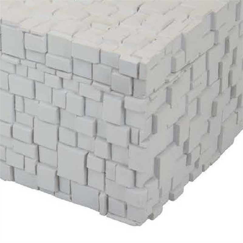 Benjara Lissa Decorative Storage Box- Matte White Textured Resin- 13 Inch