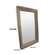Benjara Cisy Floor Mirror- 75 Inch- Light Oak Brown Wood Rectangular Frame