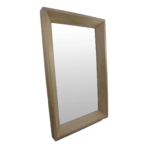 Benjara Cisy Floor Mirror- 75 Inch- Light Oak Brown Wood Rectangular Frame