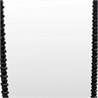 Benjara Perz Floor Mirror- 72 Inch- Rectangular Shaped Black Beaded Wood Frame