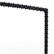 Benjara Perz Floor Mirror- 72 Inch- Rectangular Shaped Black Beaded Wood Frame