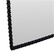 Benjara Perz Floor Mirror- 72 Inch- Rectangular Shaped Black Beaded Wood Frame