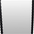 Benjara Perz Wall Mirror- 42 Inch- Square Frame- Black Beaded Wood Frame