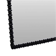 Benjara Perz Wall Mirror- 42 Inch- Square Frame- Black Beaded Wood Frame