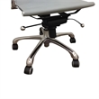 Benjara Rolling Office Chair- Gray Faux Leather- Swivel Reclining Design