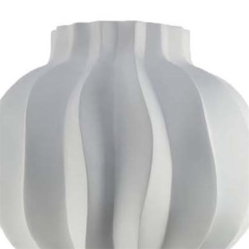 Benjara Samo Decorative Vase- Textured Body w Bulb Top- 37