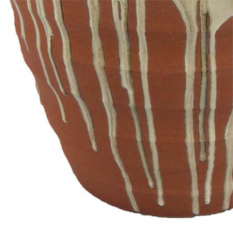 Benjara Hino Decorative Vase- Dripping Paint Texture- 13