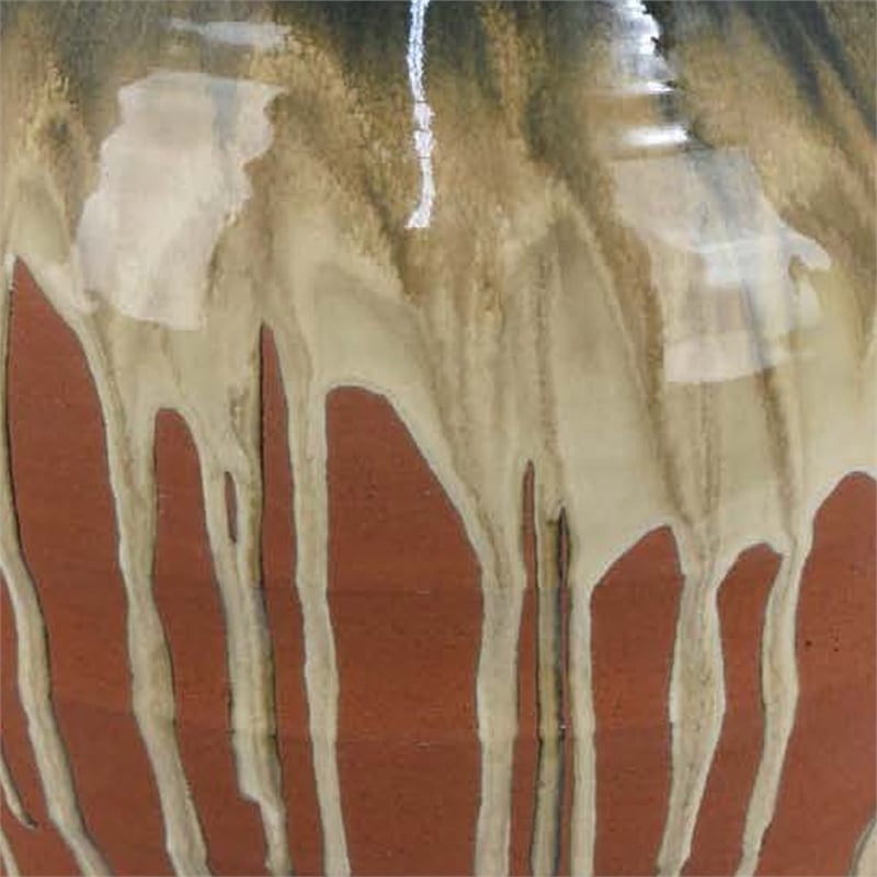 Benjara Hino Decorative Vase- Dripping Paint Texture- 13