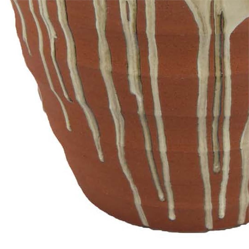 Benjara Hino Decorative Vase- Dripping Paint Texture- 13