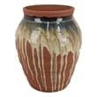 Benjara Hino Decorative Vase- Dripping Paint Texture- 13