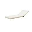 Benjara Chaise Lounger Cushion- 76 Inch- PU Foam- Cream Waterproof Fabric