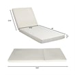 Benjara Chaise Lounger Cushion- 76 Inch- PU Foam- Cream Waterproof Fabric